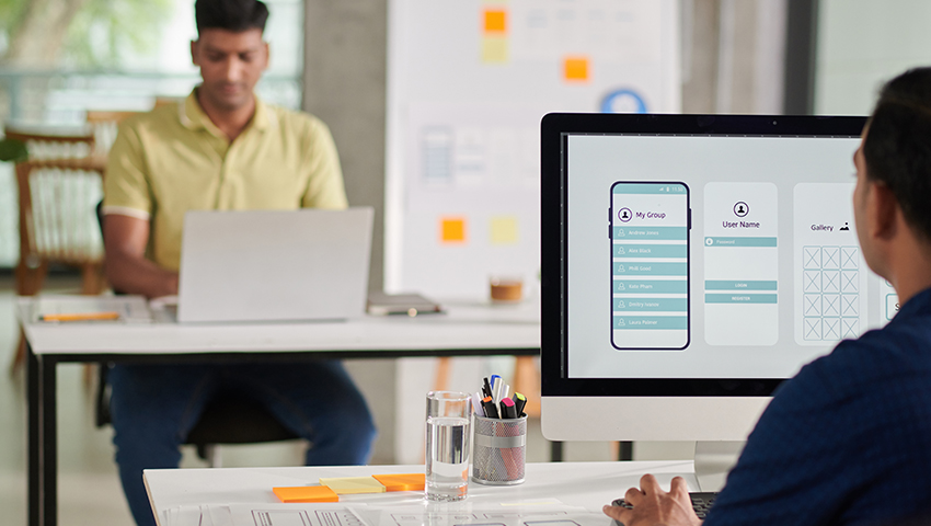 Web application development service banner