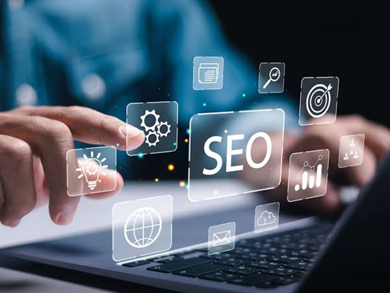 SEO specialist reviewing keyword and traffic data
