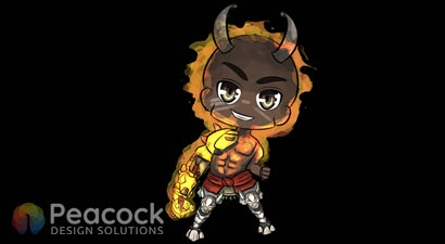 Peacock Design Solutions branding logo for web and mobile services