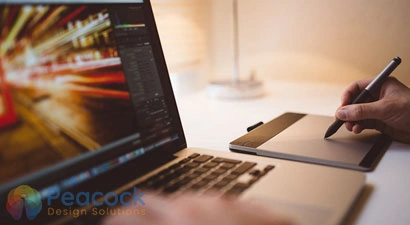 Peacock Design Solutions branding logo for web and mobile services