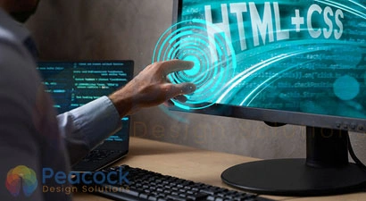 Peacock Design Solutions branding logo for web and mobile services